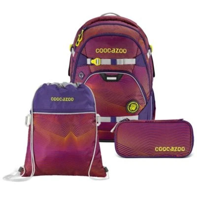 Coocazoo Schulrucksack-Set Schulrucksack-Set „Soniclights Purple“, 3-teilig 1 Coocazoo Schulrucksack-Set Schulrucksack-Set „Soniclights Purple“, 3-teilig